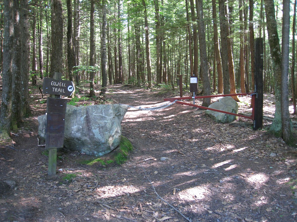 Elwell Trail NH 2010 050.jpg - The Elwell Trail, trail head which is just across the road from Wellington State Park North of Bristol New Hampshire.